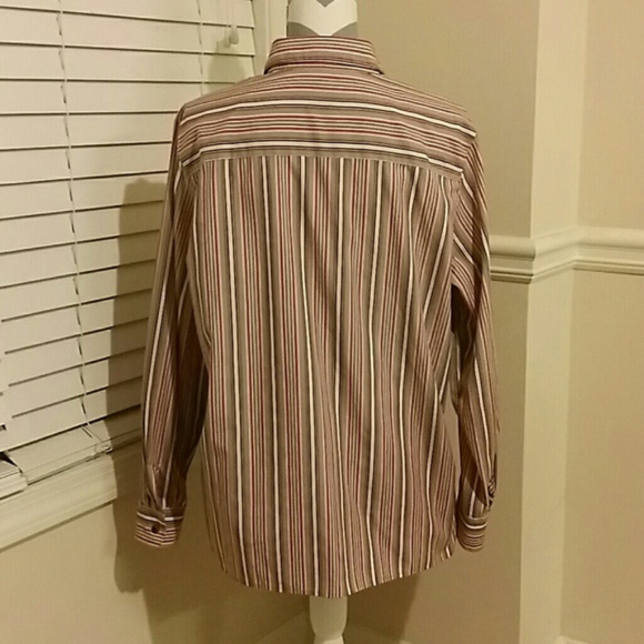 Foxcroft Wrinkle Free Striped Button Up Size 14 - Picture 2 of 3